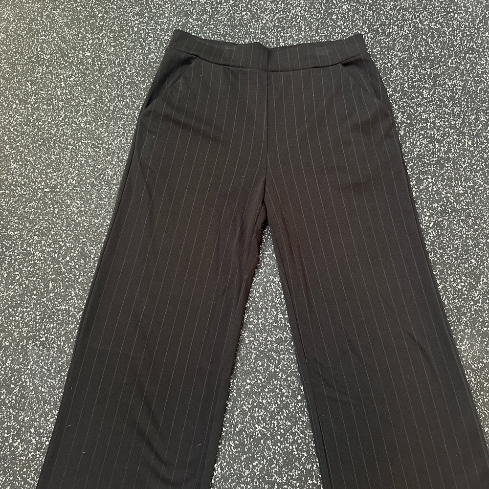 Sanctuary Black Wide Leg Pinstripe Pants